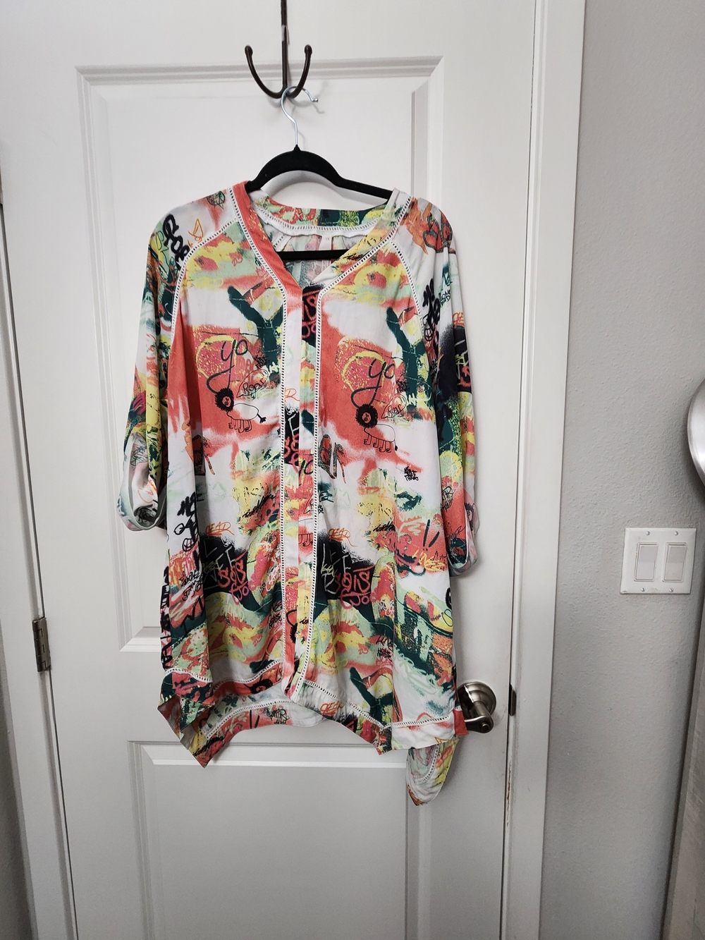 Seven 7 Melissa McCarthy Vivid Abstract Print  Tunic